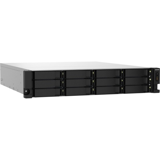 QNAP TS-1232PXU-RP-4G NAS 12-Bay [0/12 HDD/SSD, 2x 2,5 GbE, 2x 10 GbE SFP+, 1x PCIe-Steckplatz, 4x USB, 4GB RAM]